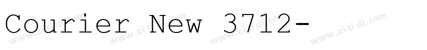 Courier New 3712字体转换